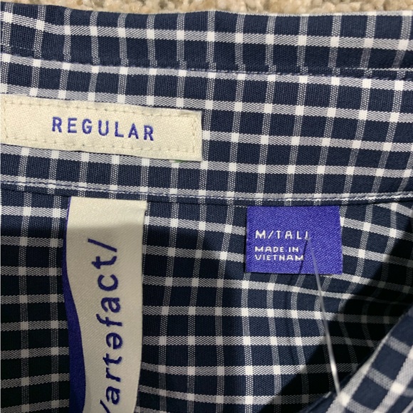 New Artefact Stockholm Stretch Poplin Navy Blue Shirt - Picture 4 of 7